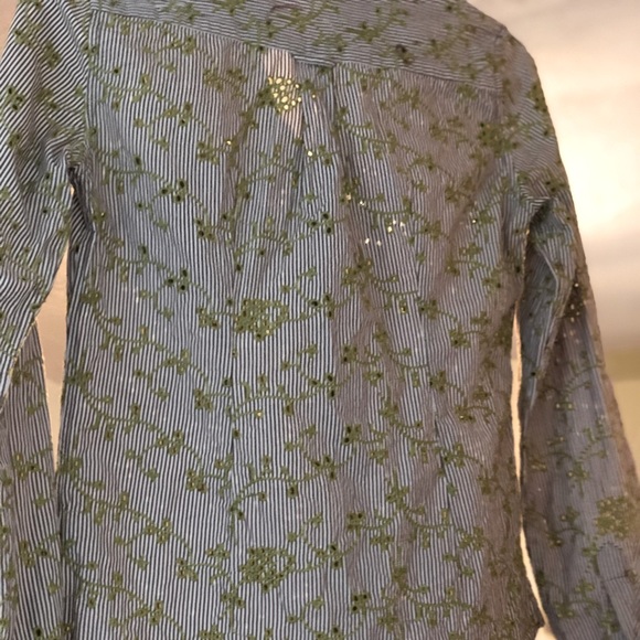 Anthropologie Odille Embroidered Button Down Blouse. - Picture 7 of 15